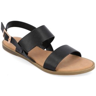 Journee Collection Women & apos;s Lavine Medium and Wide Width Flat Sandals