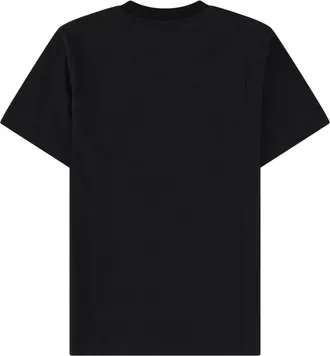 Msgm Logo-Embroidered Cotton T-Shirt - Black