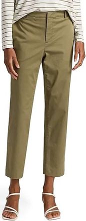 Vince Mid Rise Chino Pant In Olive Stone
