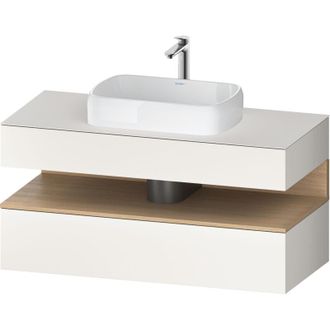 Duravit Duravit - Qatego Consola Mueble Bajo Lavabo, 1 Extra&iacute;ble, 1 Caj&oacute;n