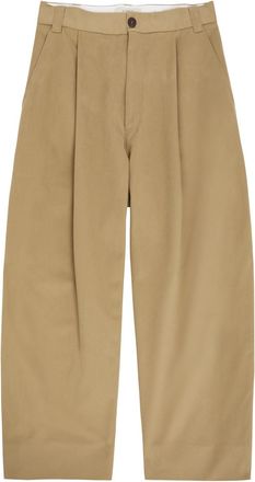 STUDIO NICHOLSON Pleated Wide-leg Trousers - Tan - XL