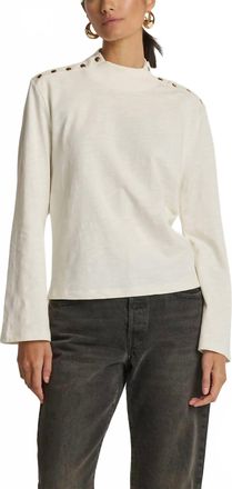 Nation Ltd Neda Long Sleeve Top In Porcelain