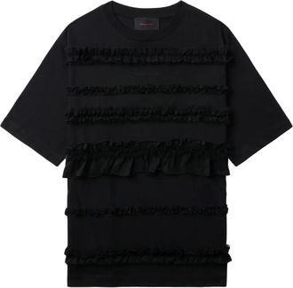 Simone Rocha T-shirt con ruches - Nero