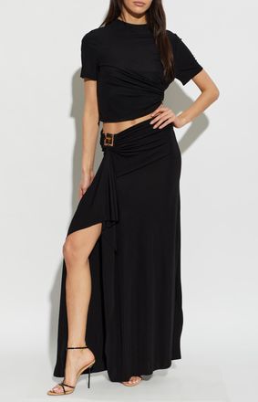 CHRISTOPHER ESBER T-shirt Bezel Quartz Ruched, Womens, Black