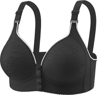 Generic Front Closure Nursing Bra for Women Plus Size Wireless Comfort Maternity Breastfeeding Support with Smoothing Lift 34e Bras for Pink Push Up Ladies Fa