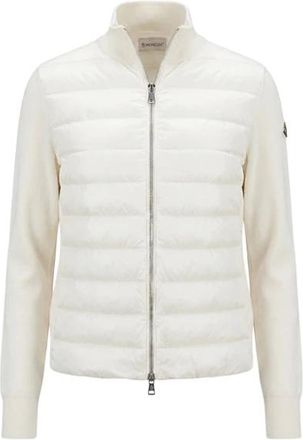Moncler Cardigan Tricot - Dames - Winterjassen - Wit - L - Wol - Jassen