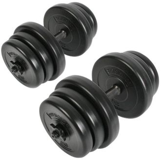 Trade Shop Trade Shop - Set Di Manubri Componibili Pesi Regolabili Fitness Palestra Dumbbell 10 Kg Total