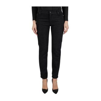 Kiton Skinny Jeans, female, Black, Size: S Glitter Jeans