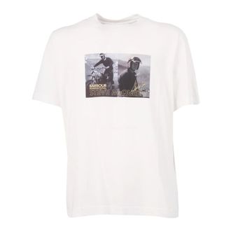 Barbour T-Shirt Hellen Photographic - male - Barbour - T-Shirts - White - XL - Tops