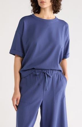 Eileen Fisher Boxy Crewneck T-Shirt in Blue Violet at Nordstrom Rack, Size X-Large