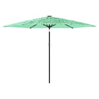 Berkfield Home Garden Parasol with Steel Pole Green 288x288x225 cm | Size: 288 x 288 x 225 cm