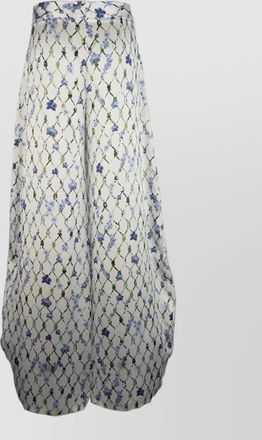 Genny high waist skirt draped floral design