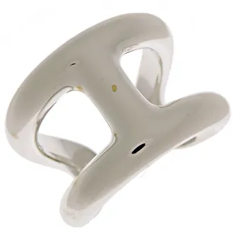 Herm&egrave;s Silver 925 Band Ring (Pre-Owned)