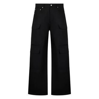 Rick Owens Wide Trousers, male, Black, Size: W29 Geth Cargo Pant