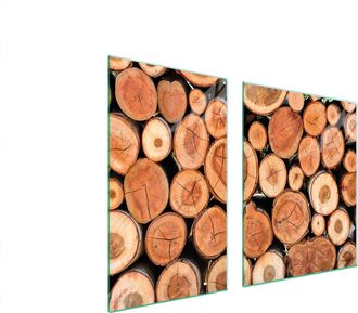 OEM Piatto In Vetro E Tagliere 100x52 Legno