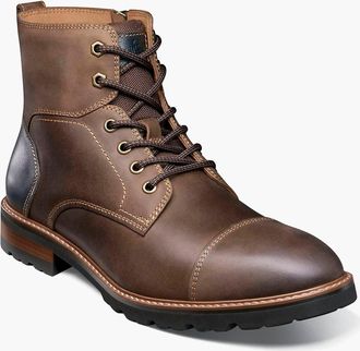 Florsheim Mens Renegade Cap Toe Lace Up Boot In Brown Ch