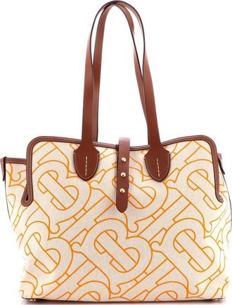Burberry Soft Belt Bag Xl Tb Monogram Printed Canvas Medium (Authentic Pre-Loved)