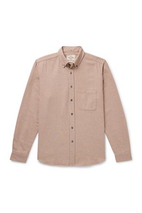 Portuguese Flannel Estudo Button-Down Collar Checked Organic Cotton-Flannel Shirt