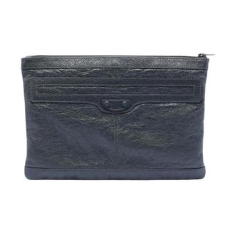 Balenciaga Pre-owned Vintage Leren Clutch Tas - Dames - Pre-owned - Zwart - Maat: ONE Size Leer