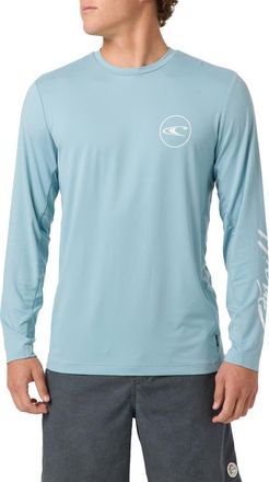 O'Neill Logo UPF Long Sleeve Performance Graphic T-Shirt in Stone Blue at Nordstrom, Size Xx-Large