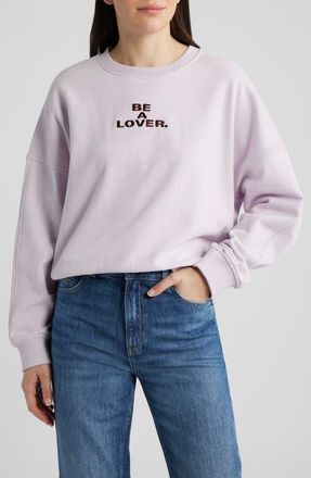 Boss Orange by Hugo Boss Ever Valentine Graphic Cotton Sweatshirt in Purple at Nordstrom, Size X-Large