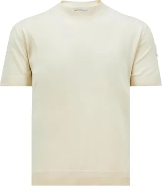 Moncler Moncler Silk & Cotton T-shirt, Men, White, Size: Xl