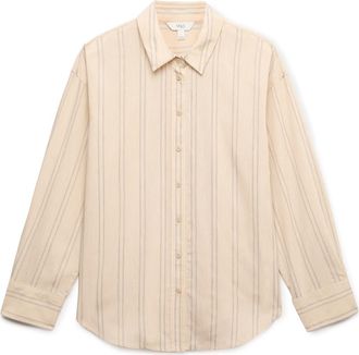 M&S Collection Stripe Shirt in Beige at Nordstrom, Size 10