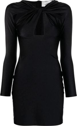 Coperni Zwarte Cut-Out Mini Jurk - Dames - Korte kleedjes - Zwart - XS - Nylon - Kleedjes