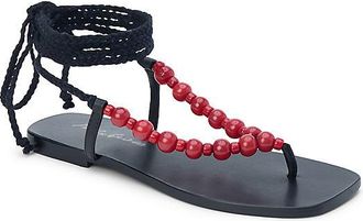 Matisse Footwear Elvie Beaded Ankle-Wrap Sandals