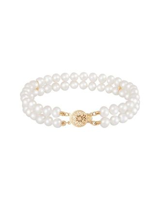 Splendid Pearls 14K 5-6Mm Pearl Bracelet