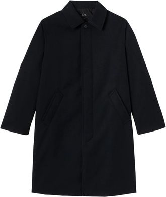 A.P.C. Mac Colette Jas - Dames - Mantel - Blauw - S - Jassen