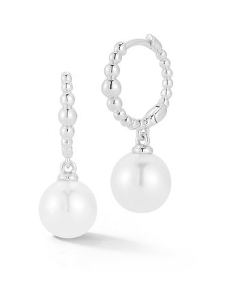 Glaze Jewelry Silver 9Mm Pearl Earrings