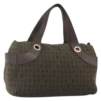 Bulgari Pre-owned Vintage Handtas - Dames - Pre-owned - Bruin - Maat: ONE Size Leer