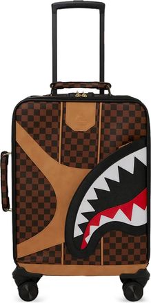 Sprayground Hennyville checked-shark suitcase - Brown