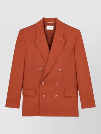 Saint Laurent double breasted wool gabardine tailored jacket