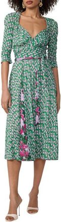 Diane Von F&uuml;rstenberg Carmen Reversible Mixed Print Jersey Wrap Dress in Provence Gossip Pink at Nordstrom, Size X-Small