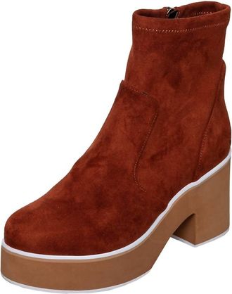 Antelope Womens Idella Ankle Booties In Brown Suede