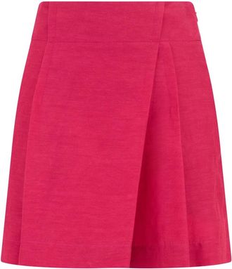 Alberta Ferretti Korte Broeken, Dames, Roze, M, Katoen, Korte Rok