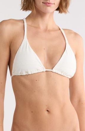 Vix Leanne Solid Triangle Bikini Top in White at Nordstrom Rack, Size Small