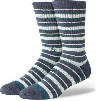 Stance Signature Stripe Crew Multifunktionssocken - Unisex | grau/blau