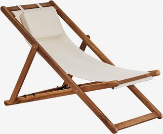 Sklum Hamaca Plegable Con Coj&iacute;n En Madera Kardis Sklum