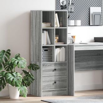 Berkfield Home Grey Shelving Unit Grey sonoma Particle board Medium Storage