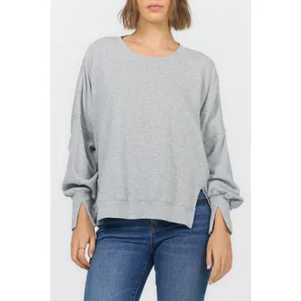 Dear John Denim Trenton Oversized Terry Sweatershirt Sweater in Heather Grey at Nordstrom, Size X-Large
