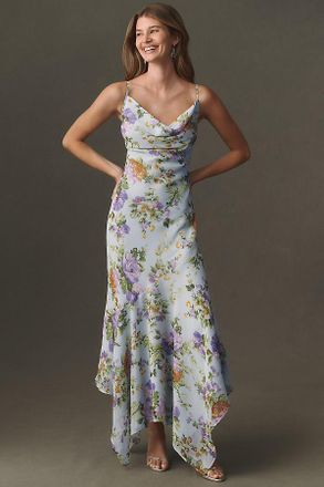 BHLDN Scoop-Neck Chiffon Maxi Dress
