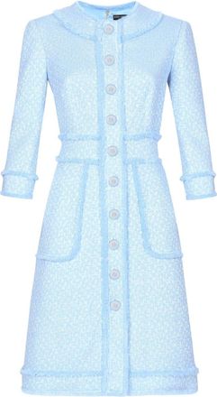 Dolce & Gabbana DNA A-line tweed dress - women - Silk/Spandex/Elastane/Virgin Wool/Viscose/Polyamide - 50 - Purple