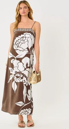 Lilly Pulitzer Amalfi Silk Maxi Slip Dress