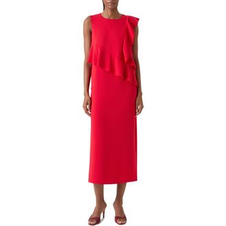 Akris Laser Cut Crepe Column Gown in Red at Nordstrom, Size 10