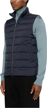 Herno Jassen, Heren, Blauw, XL, Gewatteerd Gevoerd Vest