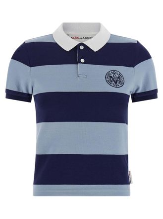 A.P.C. Blue Striped Cotton Polo