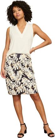 Roaman's Ultrasmooth Fabric V Neck Tank in Ivory at Nordstrom, Size 12